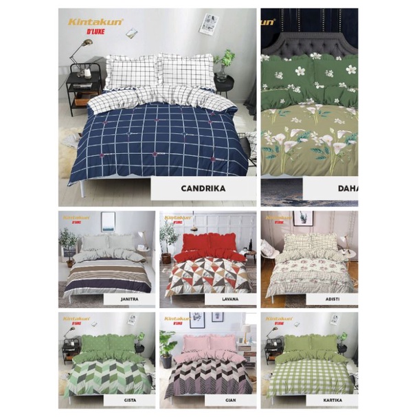Kintakun dlux'e / bedcover kintakun dlux'e ukuran 180x200 / bedcover set kintakun