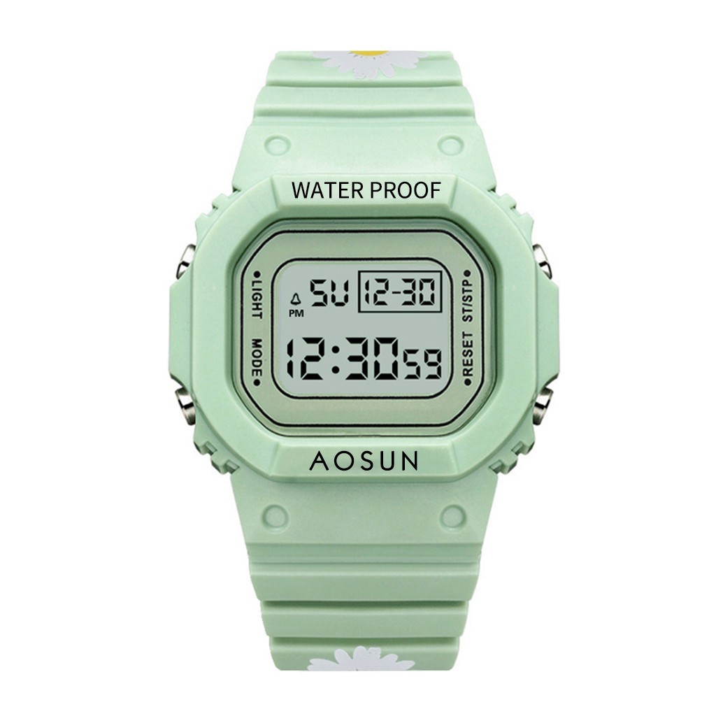 ✅COD KUMA Jam Tangan Wanita Waterproof Digital Watch GD Same Paragraph Small Daisy Floral Motif Women