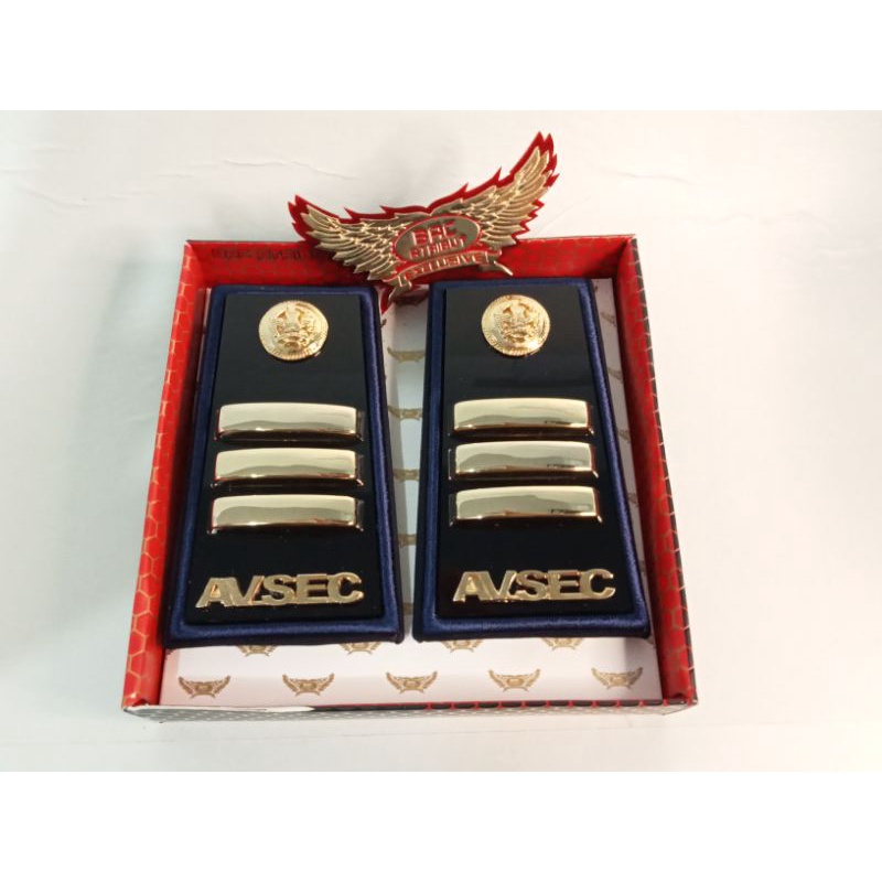 Pangkat Avsec Bar 3 Kuning Emas