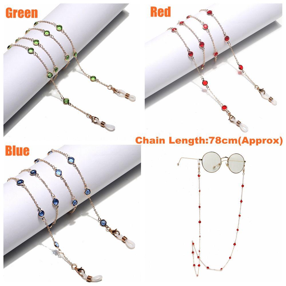 Lily Rantai Kacamata Aksesoris Fashion Kalung Kacamata Non-slip Rantai Logam Kristal