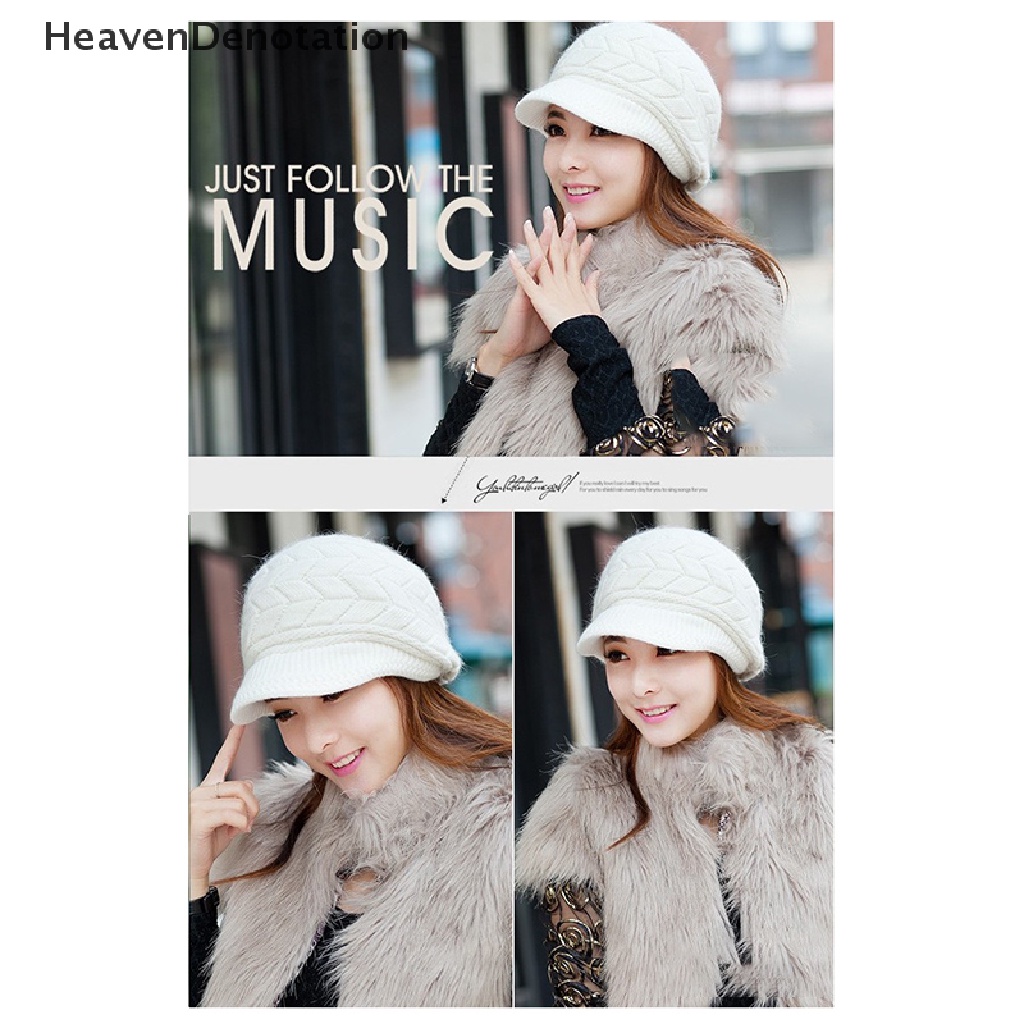 [HeavenDenotation] Women Knitted Hat Winter Warm Knitted Baggy Beret Beanie Hat Ski Hat