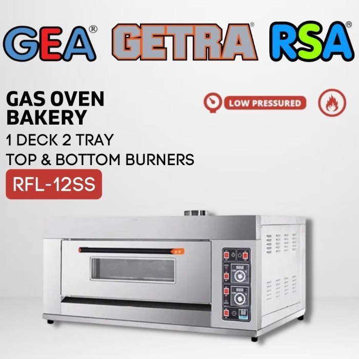 OVEN GETRA 1 DECK 2 TRAY RFL 12SS PEMANGGANG ROTI KUE GARANSI RESMI
