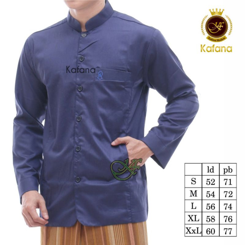 Baju Koko SemiJass Terompah Alkafi Kafana Koko Haibah Model Ammu Koko Habaib Saku Samping Toyobo Fodu