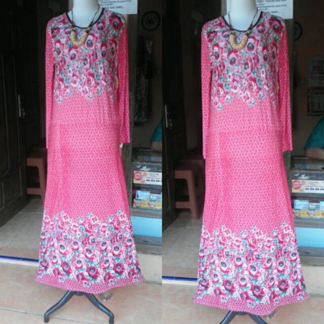 GAMIS JERSEY MOTIF BUNGA