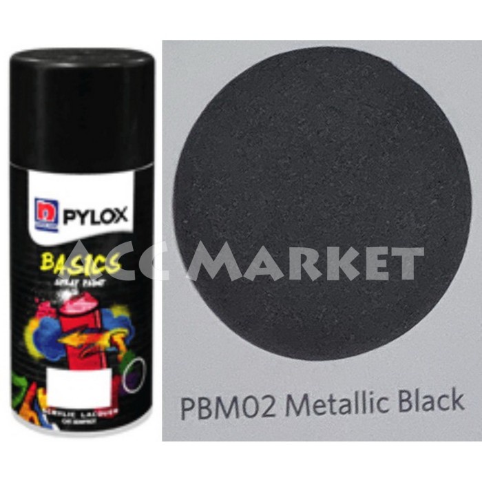 Pilox Basics Pilok Pylox Hitam Metalik Black M02