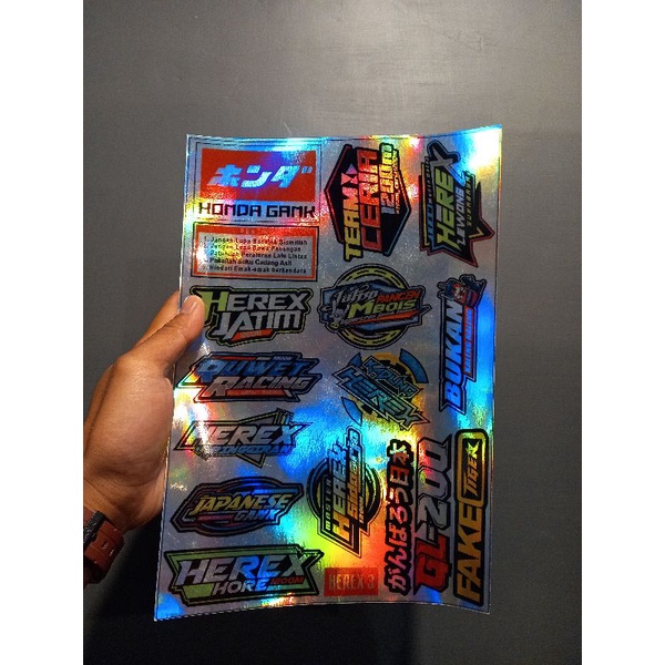 Jual Stiker Hologram Stiker Herex Stiker Racing Stiker Cb Stiker Gl