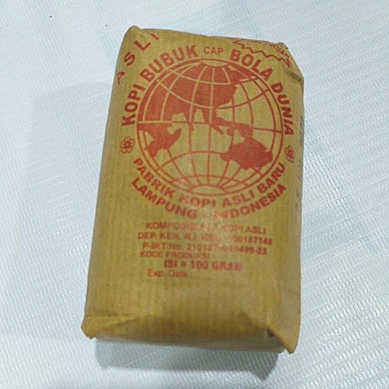 

Kopi Lampung Sinar Baru Cap Bola Dunia 250 gram