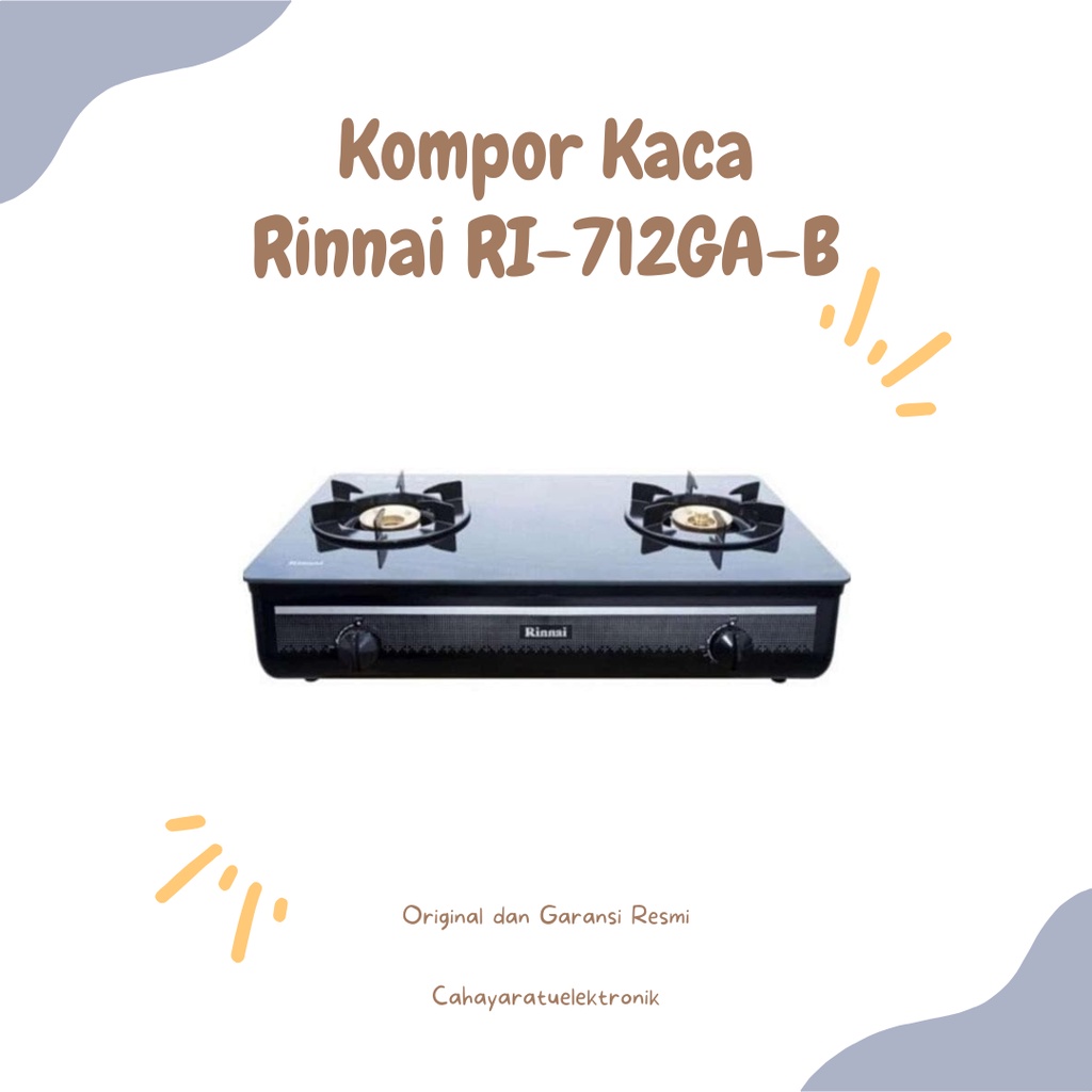 Jual Kompor Gas Rinnai Kaca Ri 712ga B 2 Tungku Ri 712 Ga Api Besar Ri 712ga Bekasi Hitam Shopee Indonesia