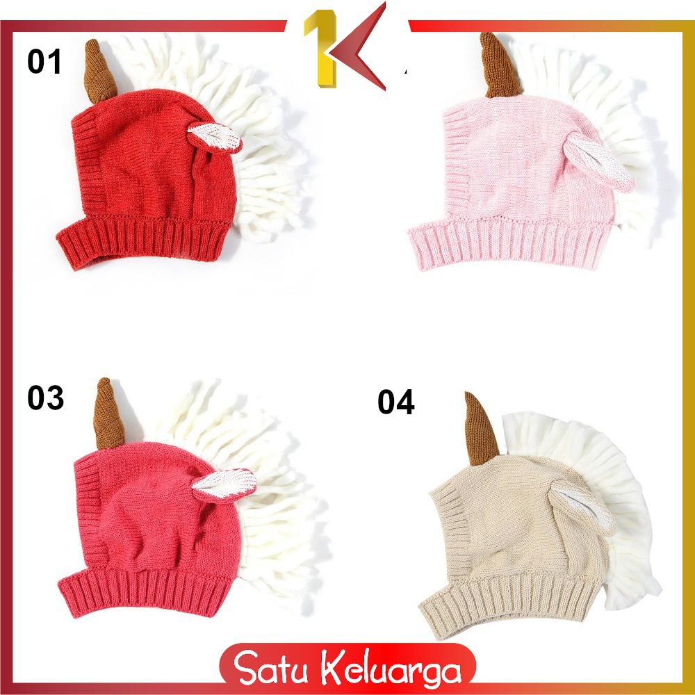 SK-P16 P23-30 Topi Kupluk Bayi Pompom Topi Anak Bucket Rajut Topi Korea Bunny Hat / Pilot / Unicorn-Part 06