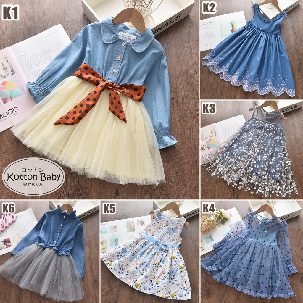 2-6thn | DRESS BAYI ANAK [KUALITAS IMPOR] GAUN BAYI PESTA ELEGAN FORMAL PEREMPUAN K catalog L