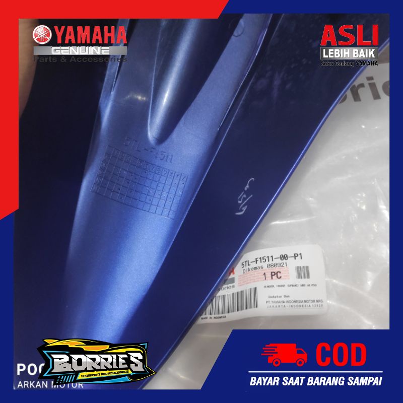 SPACKBOARD DEPAN MIO SPORTY 5TL BIRU TUA DPBMC ORI YGP SPAKBOR SLEBOR FENDER FRONT