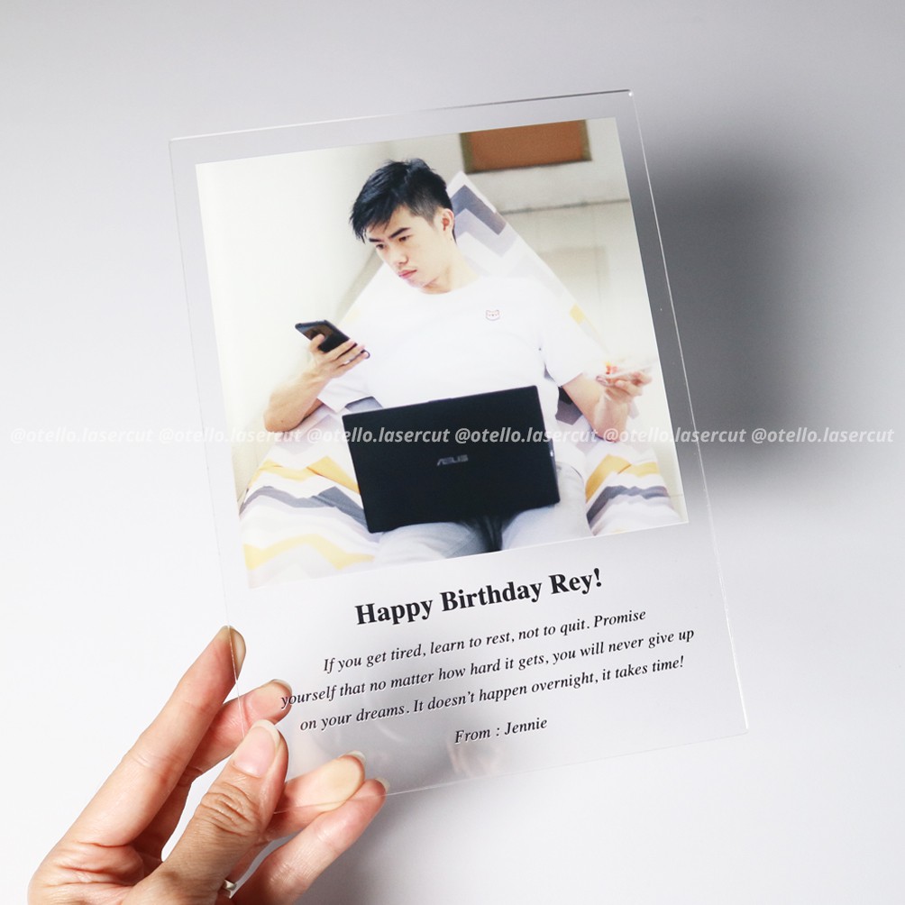 Custom Acrylic Birthday Gift Anniversary Gift Hadiah Ulang Tahun Akrilik Costum Print UV Kado Unik