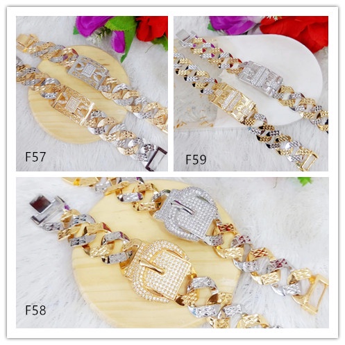 Gelang Xuping Permata Rantai Kombinasi Lapis Emas 18k F57,58