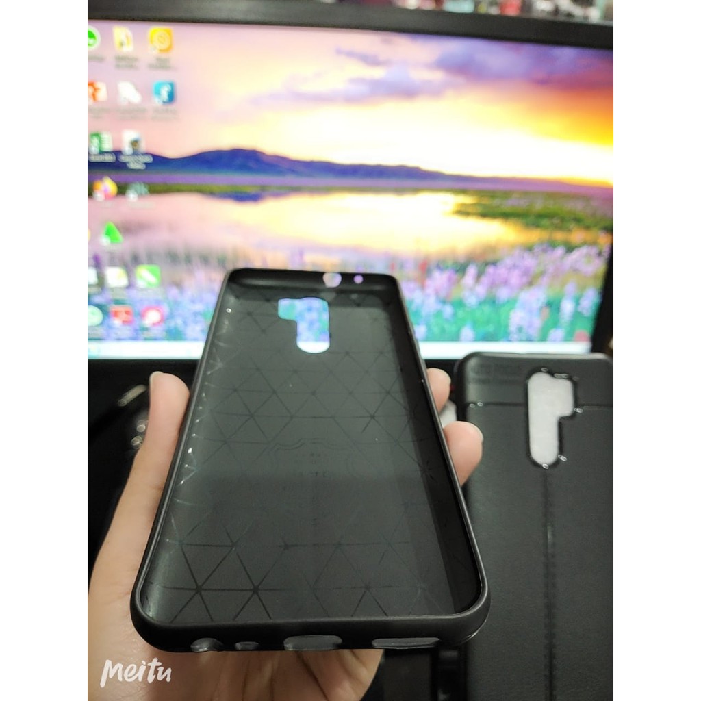 Auto Fokus Redmi 9 6.53 inchi Leather Soft Case REDMI 9 AUTOFOCUS Motif Kulit Jeruk