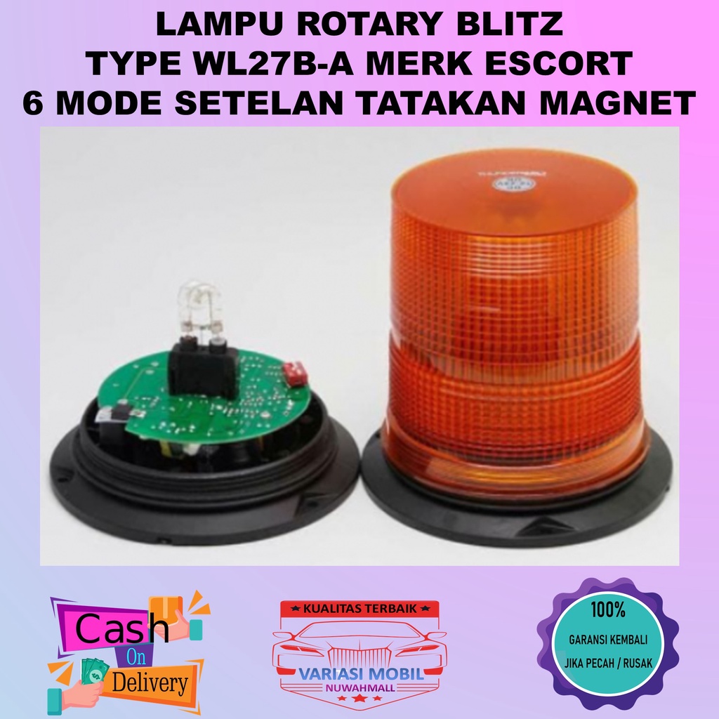 Lampu Rotary Rotari Truck Nyala Blitz 6 Mode 24 Volt 12 Volt Lampu Variasi Mobil