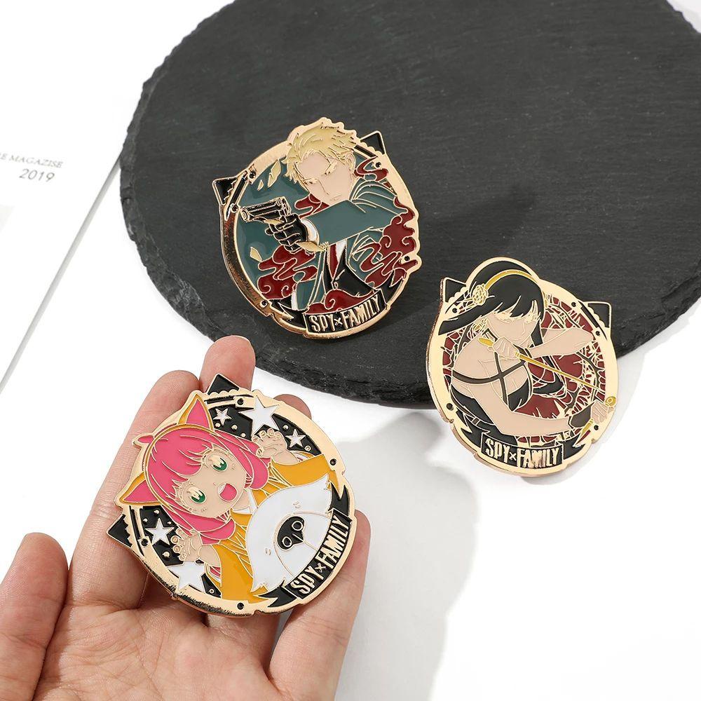 [Elegan] Lapel Pin Hadiah Cosplay Pakaian Dekorasi Kartun Decor Badge SPY X Keluarga Anime Badge