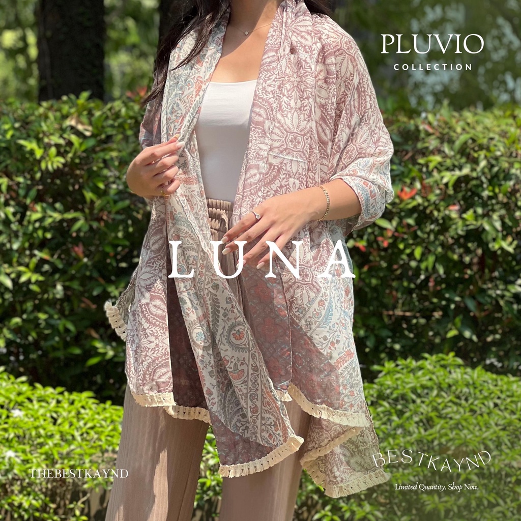 Luna Shawl Pluvio Collection | The Best Kaynd |  Premium Scarf Selendang Pashmina Syal Shawl Pasmina Hijab Kain Batik