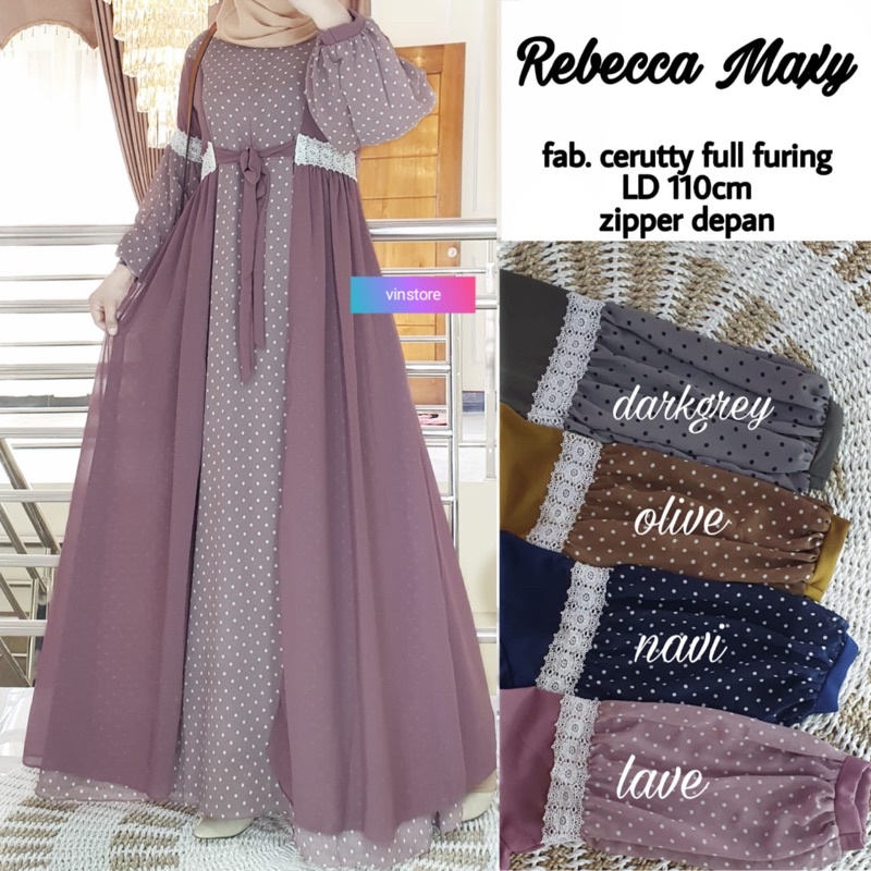 Dress maxi Wanita Muslim Motif Terbaru jumbo busui. Marsel kaftan Manda by Abella-Rebeca lave