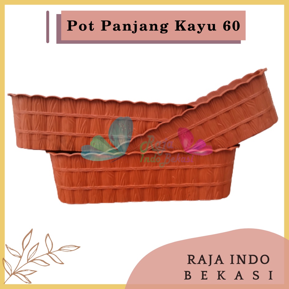 Rajaindobekasi Pot Segi Panjang Kayu 60 Coklat Merah Bata CJP Pot Segi Persegi Panjang Plastik 60 70 Cm Besar Murah Pot Bunga Segi Panjang  Besar Hitam Putih