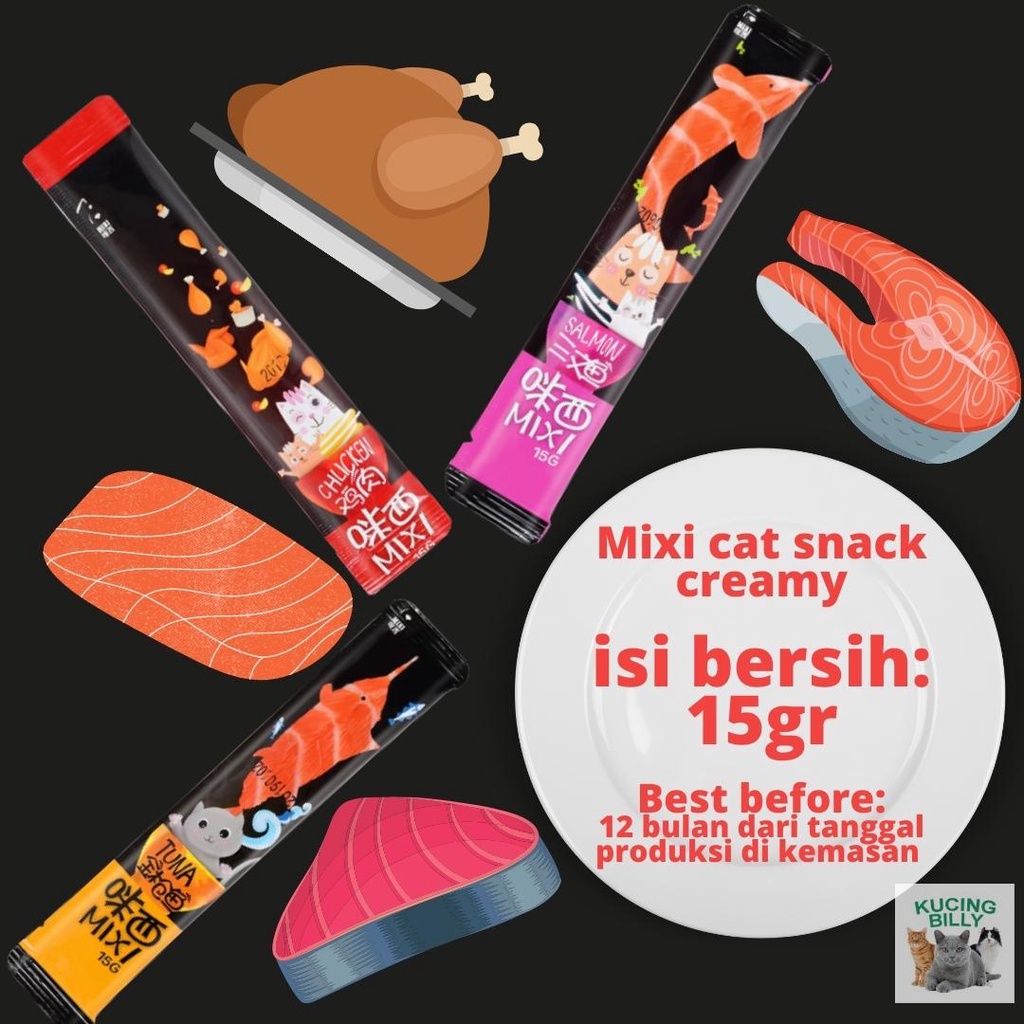 MIXI HITAM Cat Creamy treat 15gr