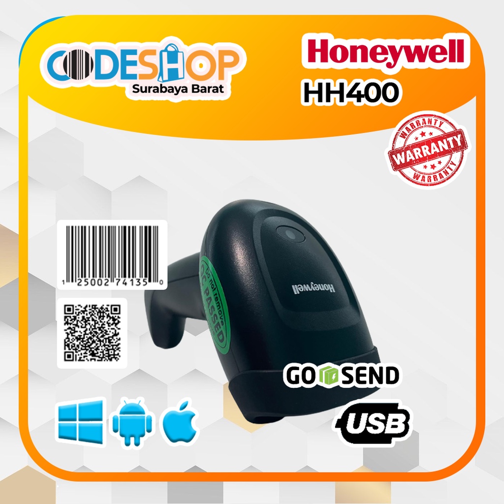 Scanner Barcode Honeywell HH 400 1d 2d Usb