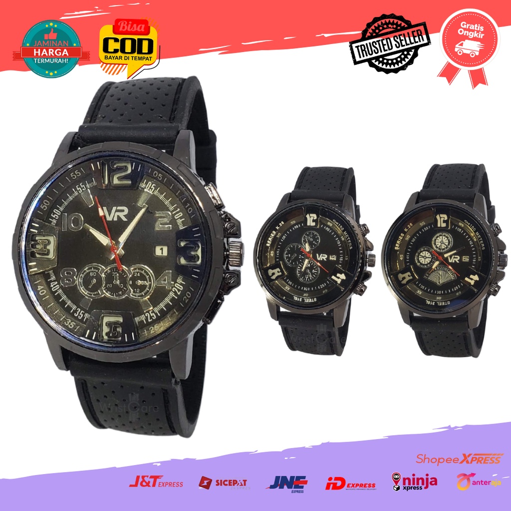 [COD] Jam Tangan Fashion Analog Tanggal Aktif Pria Laki Laki Cowok Branded Strap Rubber Model Trendy