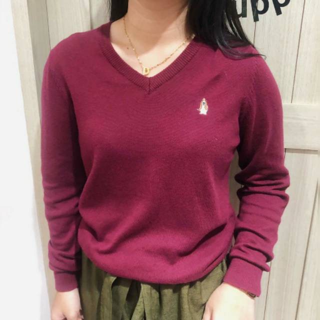 KOREA RAJUT LUCU HITAM BIRU LANGIT UNGU / Sweater Rajut Wanita Hush Puppies Ida Original