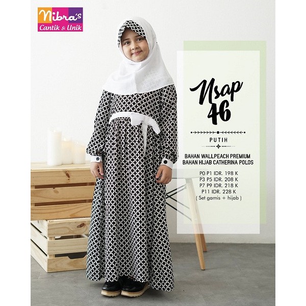 PROMO NIBRAS SET GAMIS ANAK NSAP 46 GAMIS ANAK MOTIF ORIGINAL NBRS