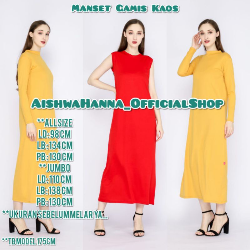 Inner Gamis Tanpa Lengan Baju Gamis Panjang Lengan Buntung Dan Lengan Panjang Gamis kaos Premium