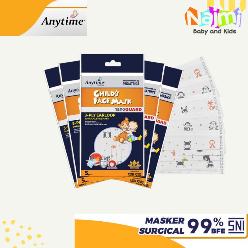 Anytime Masker Anak Sachet isi 5