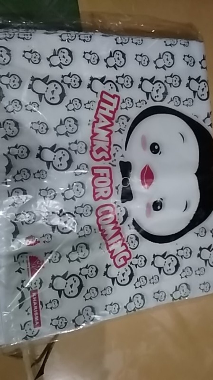 Kantong Kresek Motif Olshop Tanggung Karakter Sapi Pinguin Hellokitty/ Kresek Murah