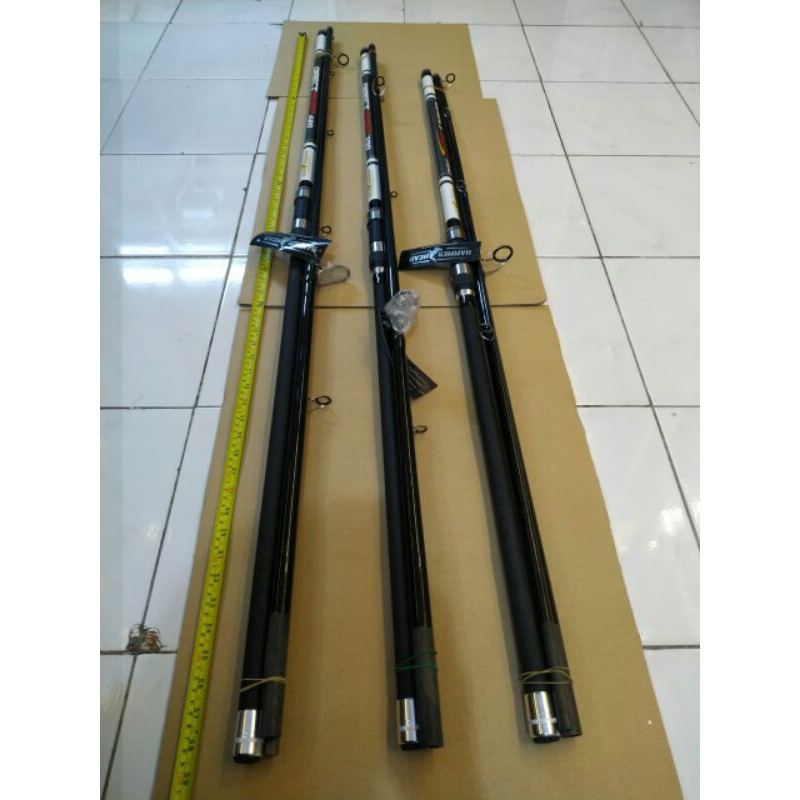 Joran Pasiran/surfing Hammer Head Direct Surf 3 section action hard Super kaku Joran Surf Sambung 3