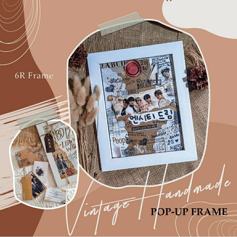 

Gift Pop Up frame | Kado unik vintage Handmade