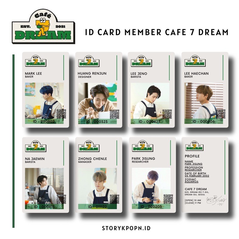 

ID CARD CAFE 7 DREAM NCT DREAM
