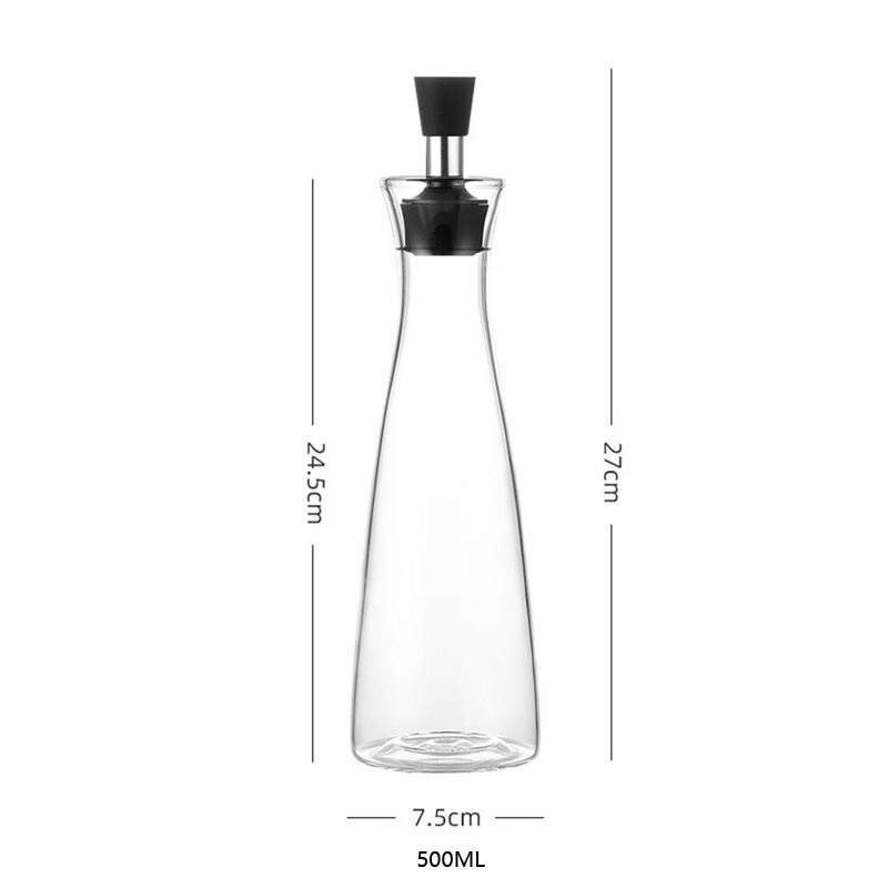 Botol Minyak Dispenser Bottles Oil Vinegar Nordic Glass 500ml - CF-055 - Transparent