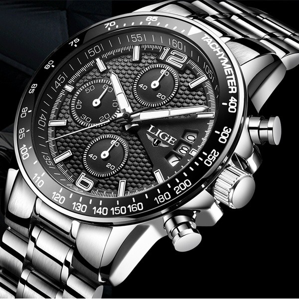 ORIGINAL Jam Tangan Pria LIGE Luxury Brand Masculino Relojes Men's Watch