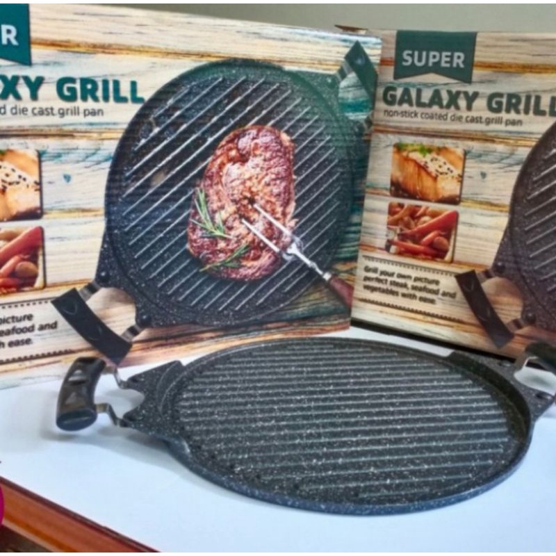 super galaxy grill pan/round grill pan 30cm non stick bulat