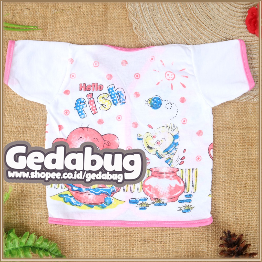 6pcs - Baju Boboko Sablon PENDEK | Perlengkapan Pakaian Bayi New Born