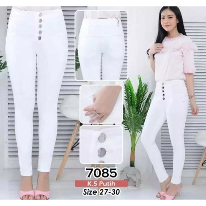 HIGH WAIST JEANS WANITA | JEANS HW KANCING 5