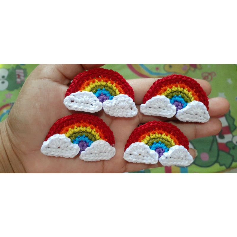 Aplikasi Rajut pelangi/ Aplikasi Rainbow Rajut/ Aplikasi Rajut Tempel