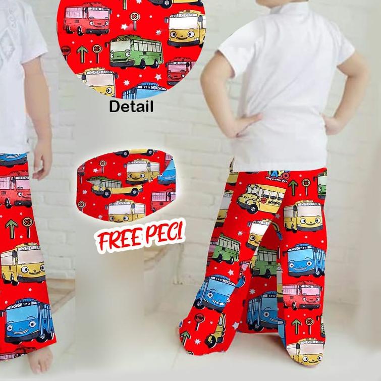 ✺ Sale Sarung Celana Anak Instan Karakter Wadimor Free Peci ♞