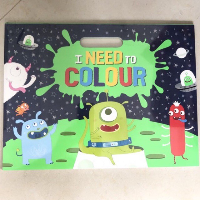 

GIANT PAD COLOURING BOOK MONSTER - I NEED TO COLOUR