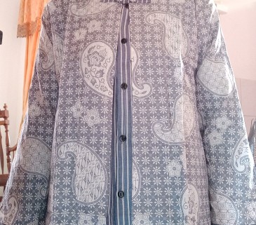Tey-17 Batik Wanita Asj Sa Hrb026 Kenongo Kemeja Tosca Pendek