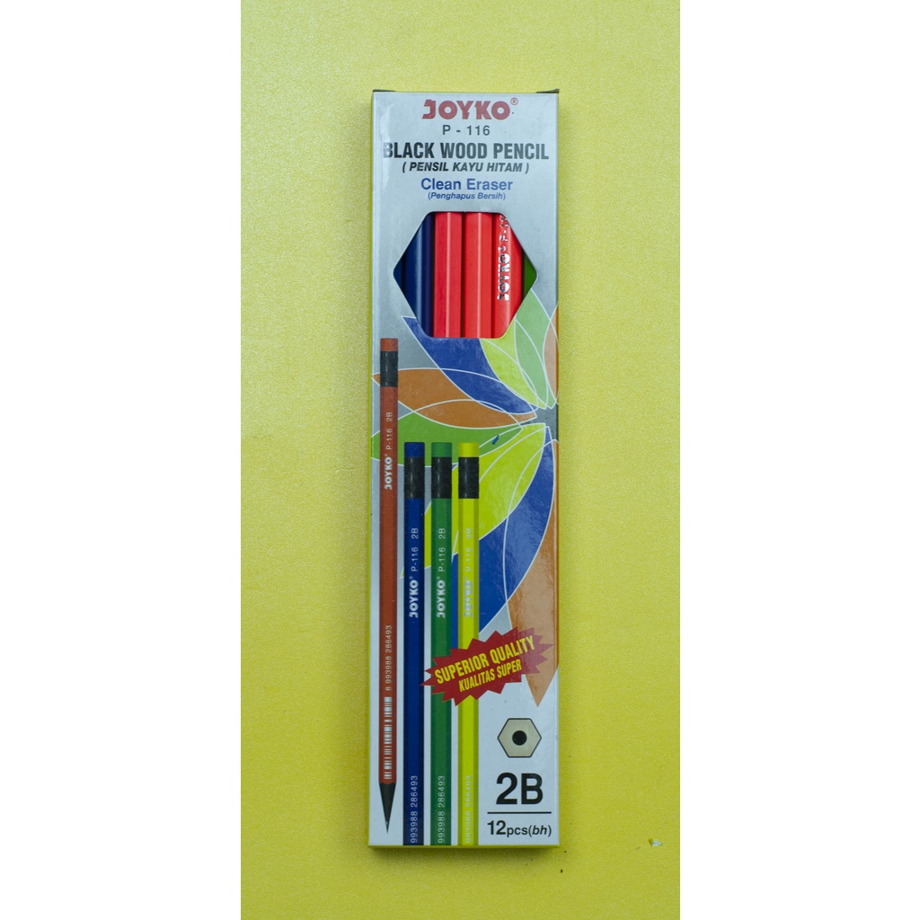 

PENSIL KAYU JOYKO P - 116 2B ( 1 BOX = 12 PCS )