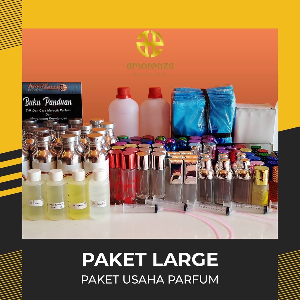 PAKET LARGE - PAKET USAHA PARFUM LENGKAP DENGAN BIBIT PARFUM 100 ML 47 PCS