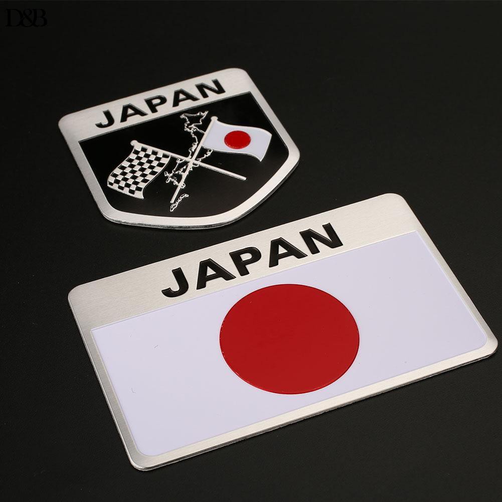 Bayar Di Tempat Stiker Emblem Motif Bendera Jepang Bahan Metal