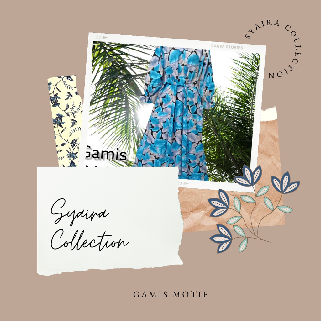 Gamis Motif kotak kotak Kekinian