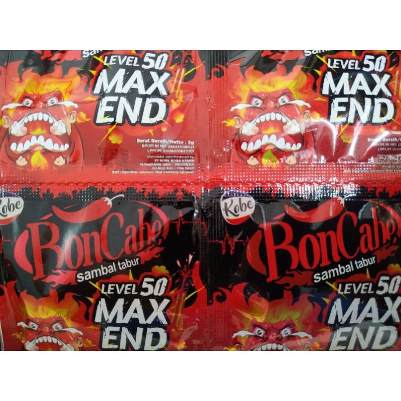 

Kobe Boncabe Sambal Tabur Level 50 MAX END renceng sachet