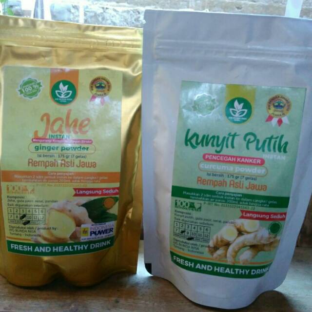 

Serbuk jahe,kunyit putih,temulak,kunyit