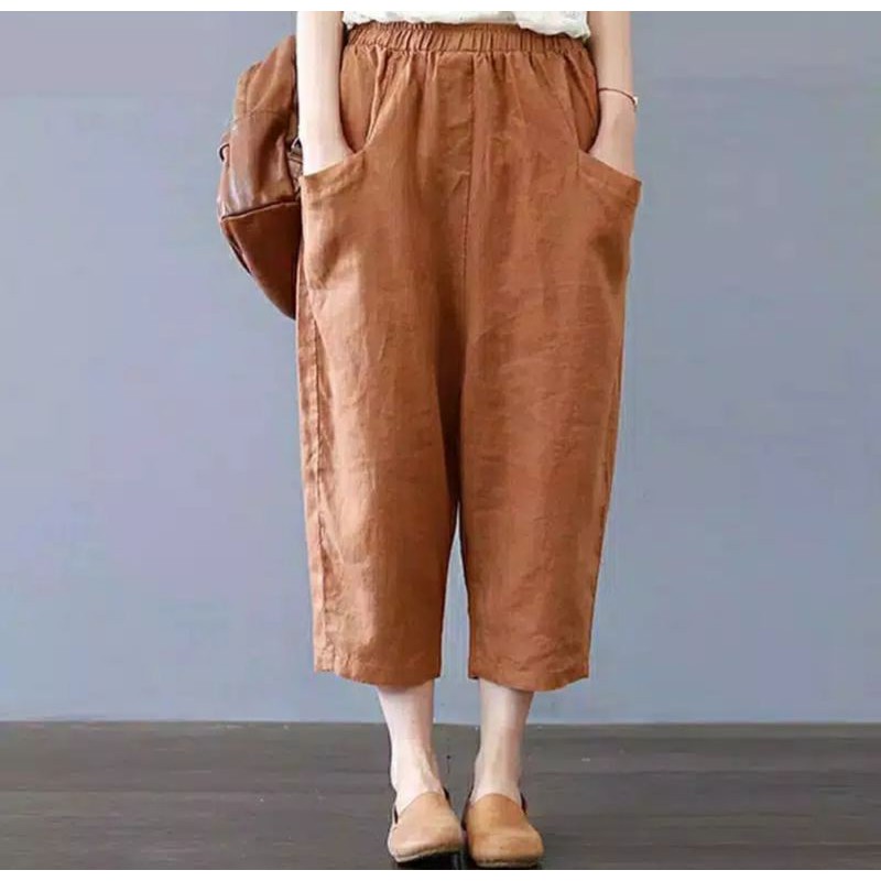 PROMO!! Sasha Linen Pants CELANA WANITA TERLARIS CELANA LINEN CELANA KEKINIAN